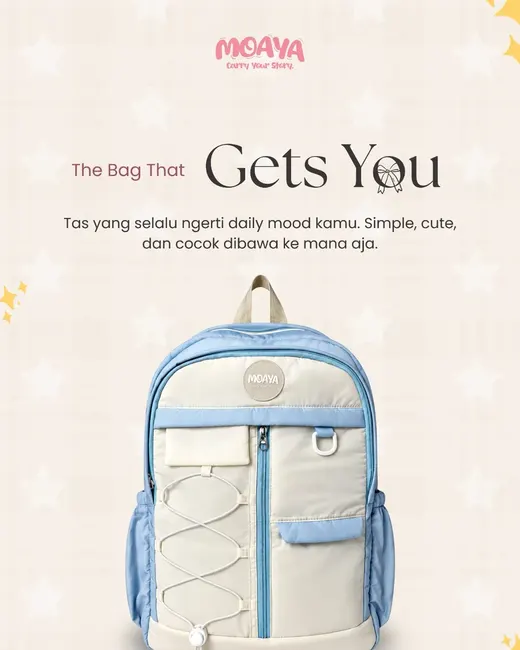 Sora Backpack — Baby Blue Cream